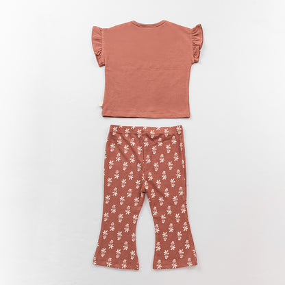 2 Piece Gardenia Co-ord Set - Brick Dust