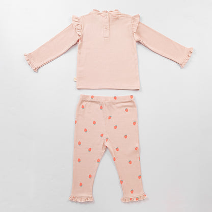 2 Piece Sweet Strawberry Co-ord Set - Rose Quartz