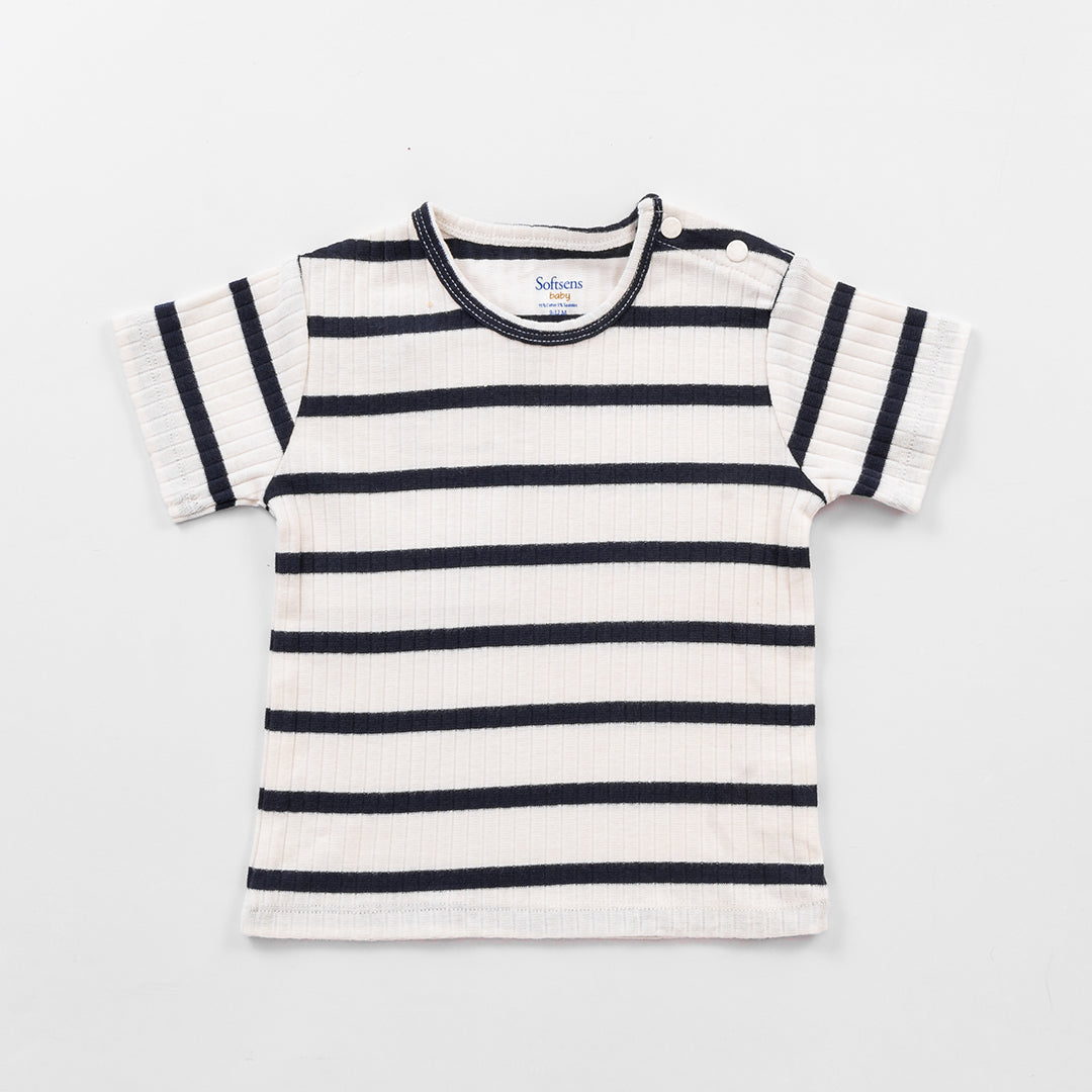 3 Pack Striped Ribbed T-shirt