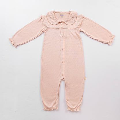 2 Pack Pointelle Romper (Ivory + Rose Quartz)
