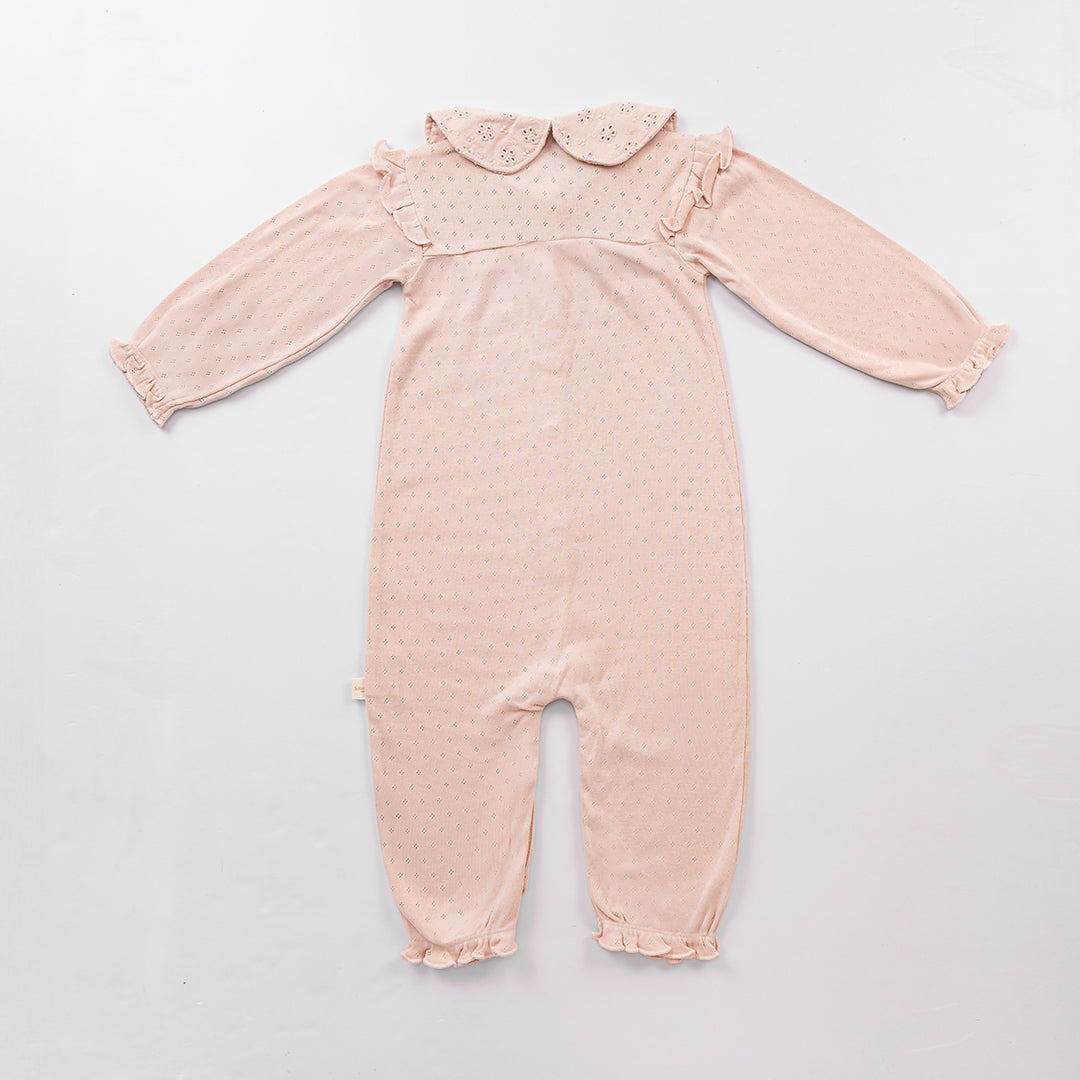 Pointelle Romper - Rose Quartz