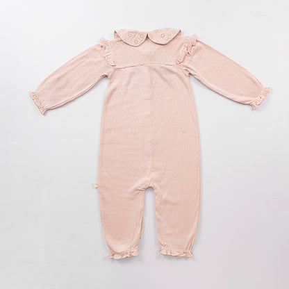 2 Pack Pointelle Romper (Ivory + Rose Quartz)
