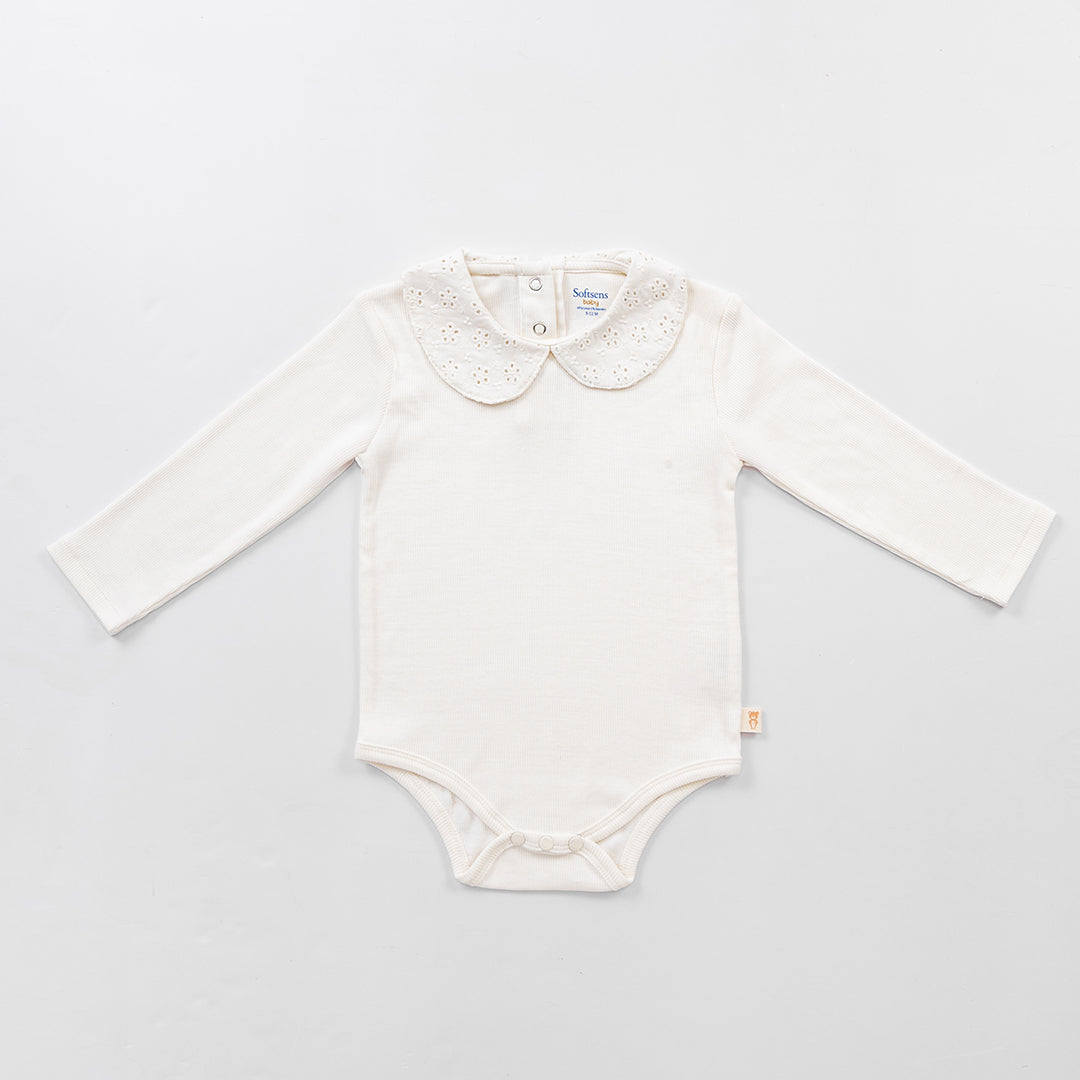 Peter Pan Collar Bodysuit - Ivory