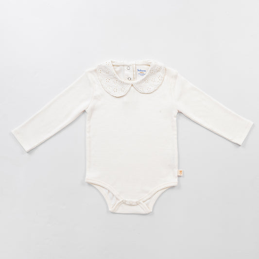 Peter Pan Collar Bodysuit - Ivory