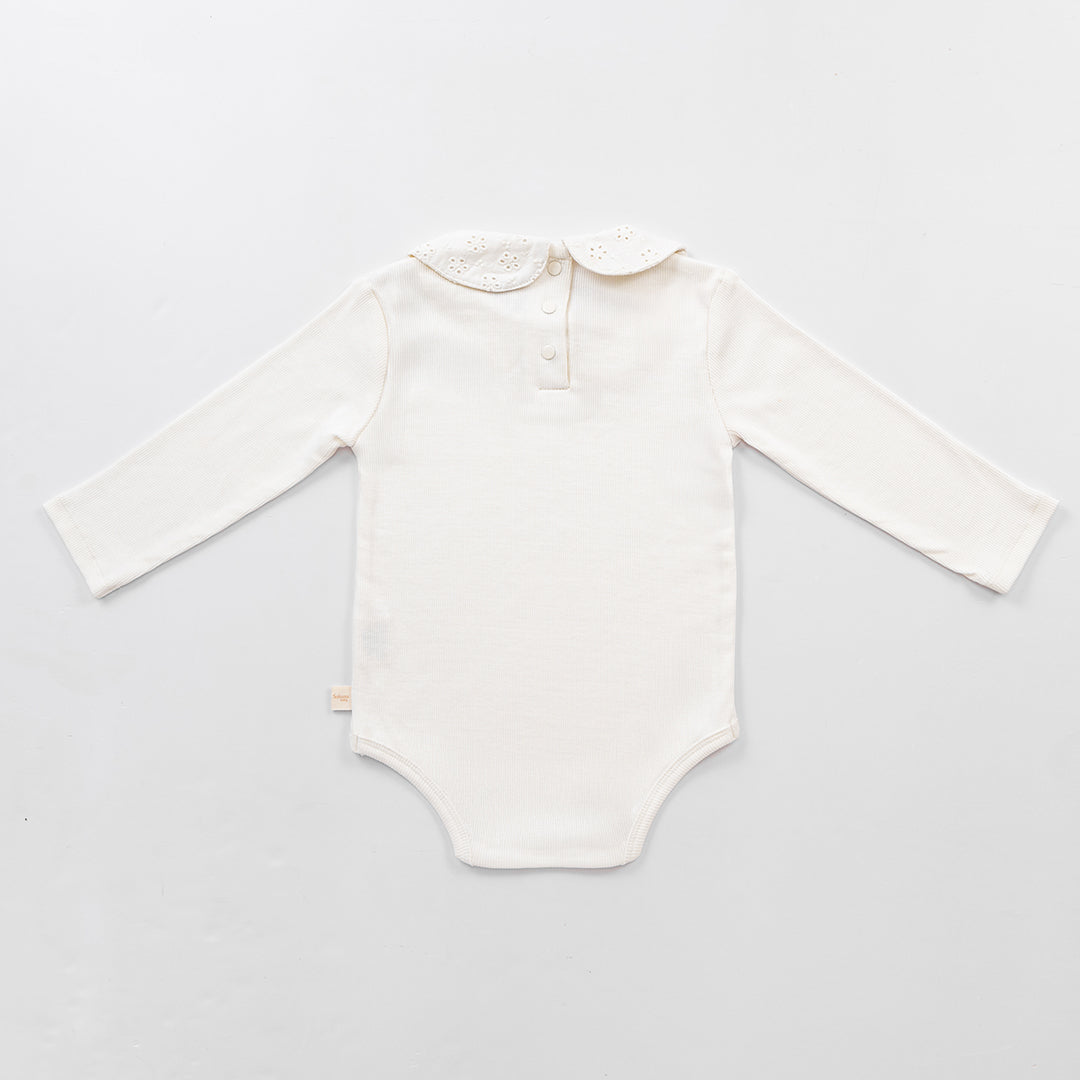 Peter Pan Collar Bodysuit - Ivory