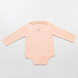 Peter Pan Collar Bodysuit - Peach Melba