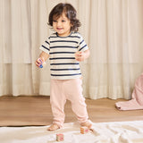 Striped Ribbed T-shirt - Navy