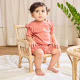 2 Piece Never Stop Blooming Ribbed Co-ord Set - Desert Sand