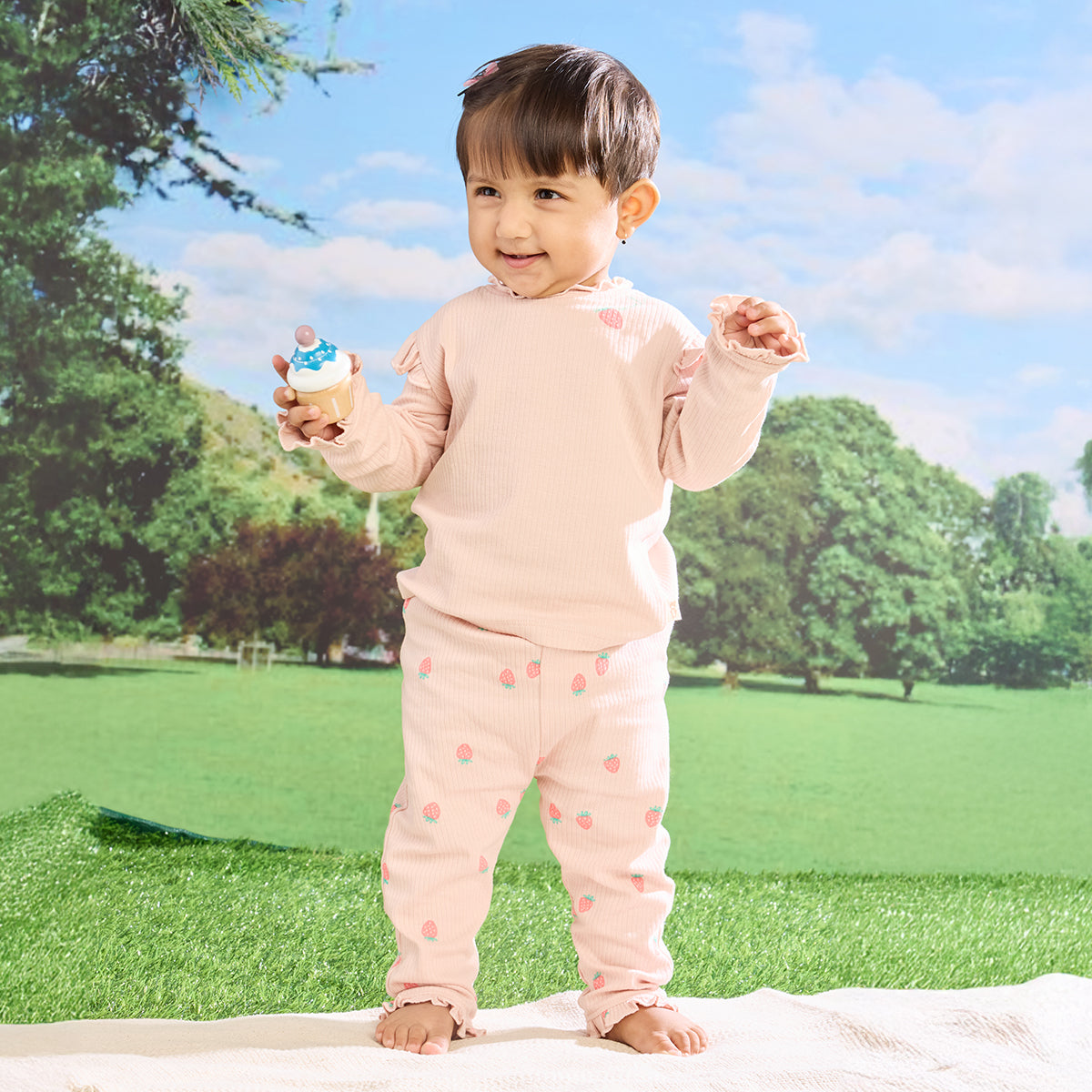 2 Piece Sweet Strawberry Co-ord Set - Rose Quartz