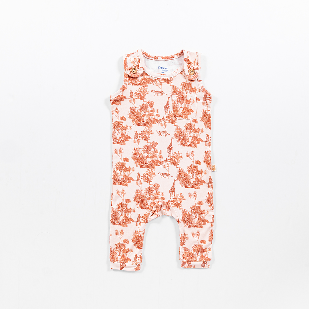 Forest Fables Toile Drop Crotch Romper