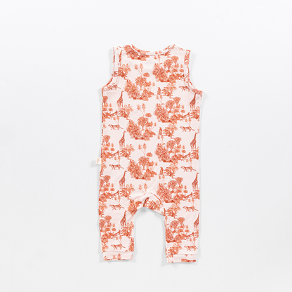 Forest Fables Toile Drop Crotch Romper
