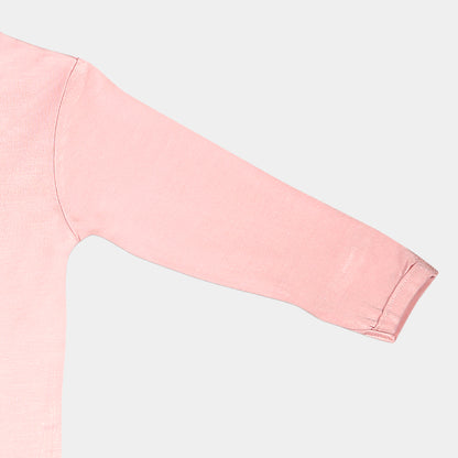 Coral Blush Ruffled Bamboo Zipper Footie