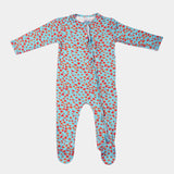 Happy Hearts Bamboo Zipper Footie