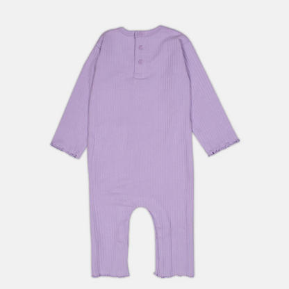 Lavender Lady Long Sleeved Ribbed Romper