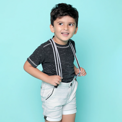 2-Piece 'Boys in Blue' Shirt & Oxford Shorts Set