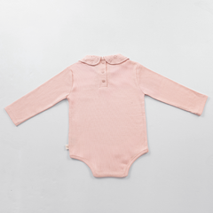 Peter Pan Collar Bodysuit - Rose Quartz