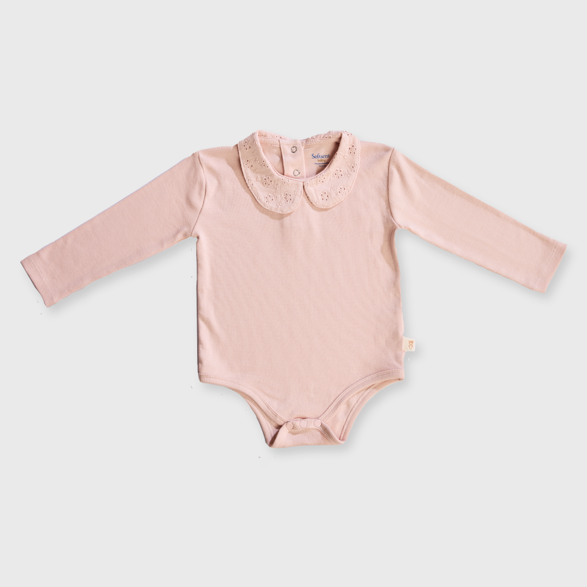 Peter Pan Collar Bodysuit - Rose Quartz