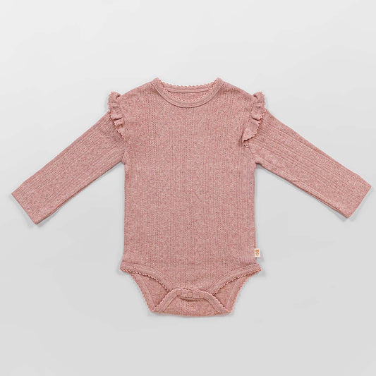 Rose Long Frill Sleeve Romper