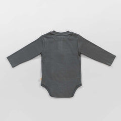 Pine Green Full Sleeve Ribbed Bodysuit