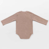 Taupe Full Sleeve Ribbed Bodysuit