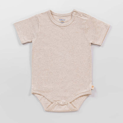 Ecru Short Sleeve Romper