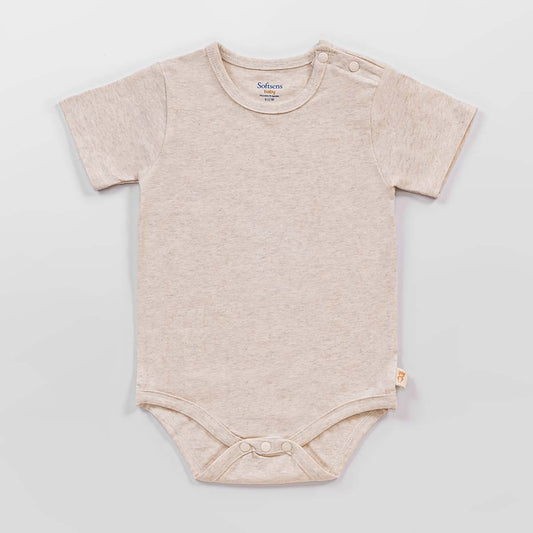 Ecru Short Sleeve Romper