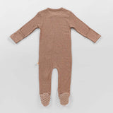 Taupe Zipper Footie