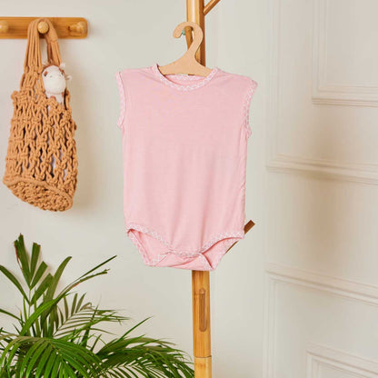 Coral Blush Soft Bamboo Onesie