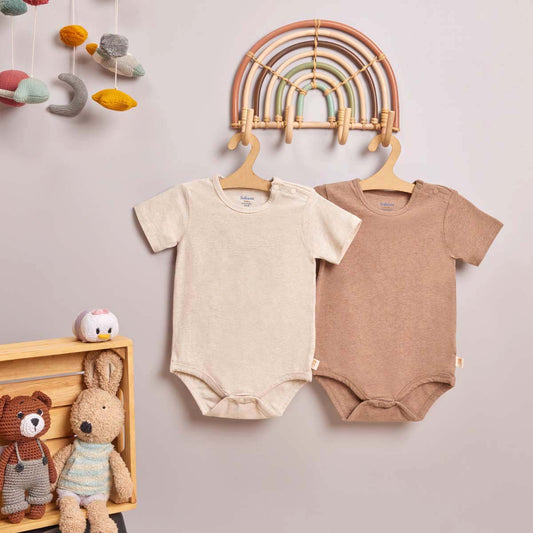 Pack of 2 Short Sleeve Rompers