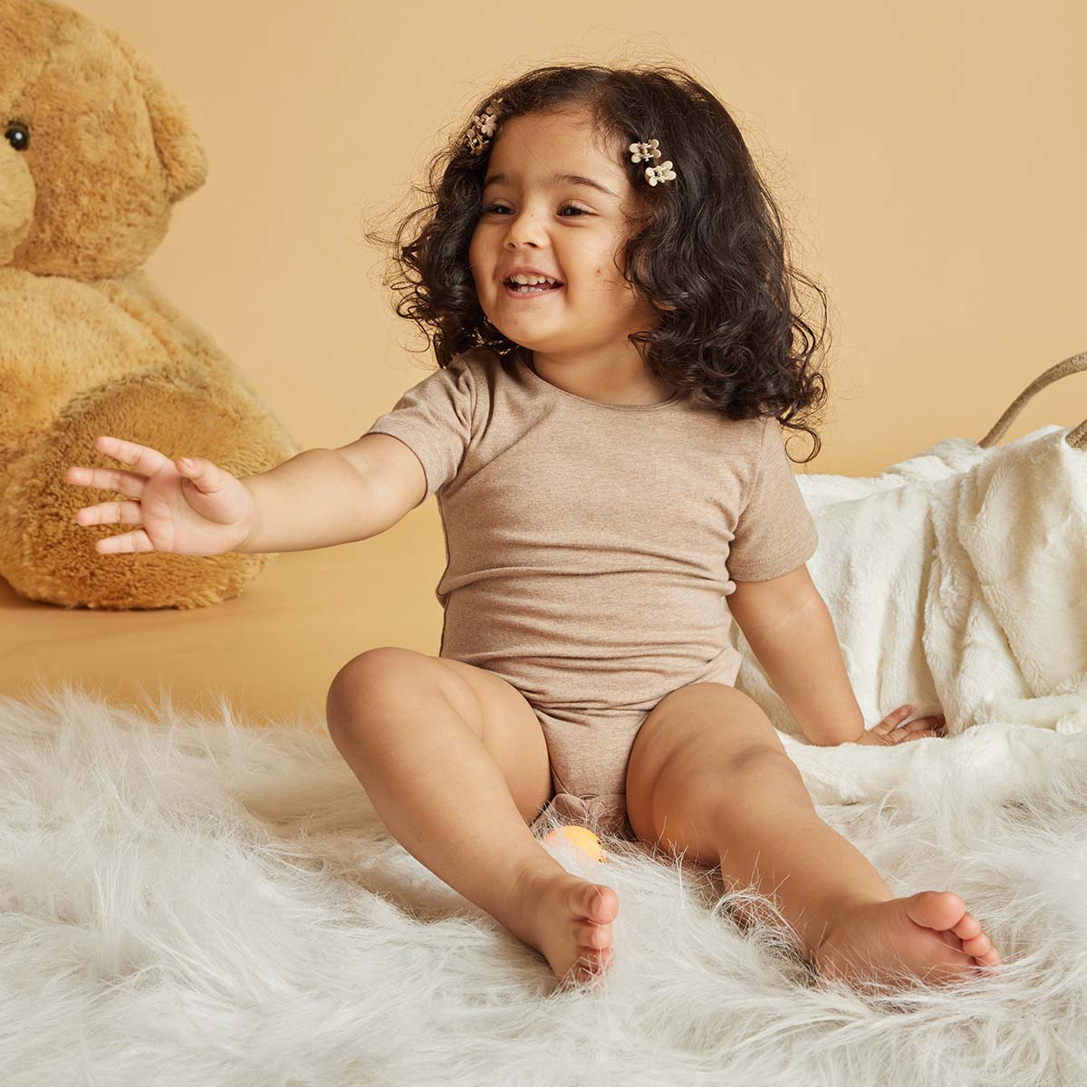 Taupe Short Sleeve Romper