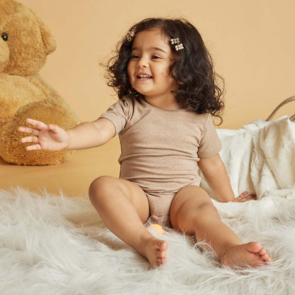 Taupe Short Sleeve Romper