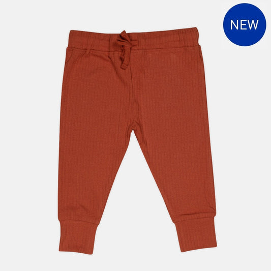 Rust Orange Ribbed Bottoms